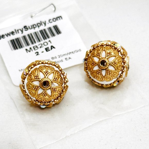 HTF Mongolian Resin Beads 20 mm - Lot of 10 - Picture 3 of 4